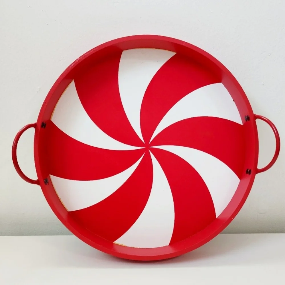 Target Bullseye Playground Christmas 2023 Peppermint Serving Tray